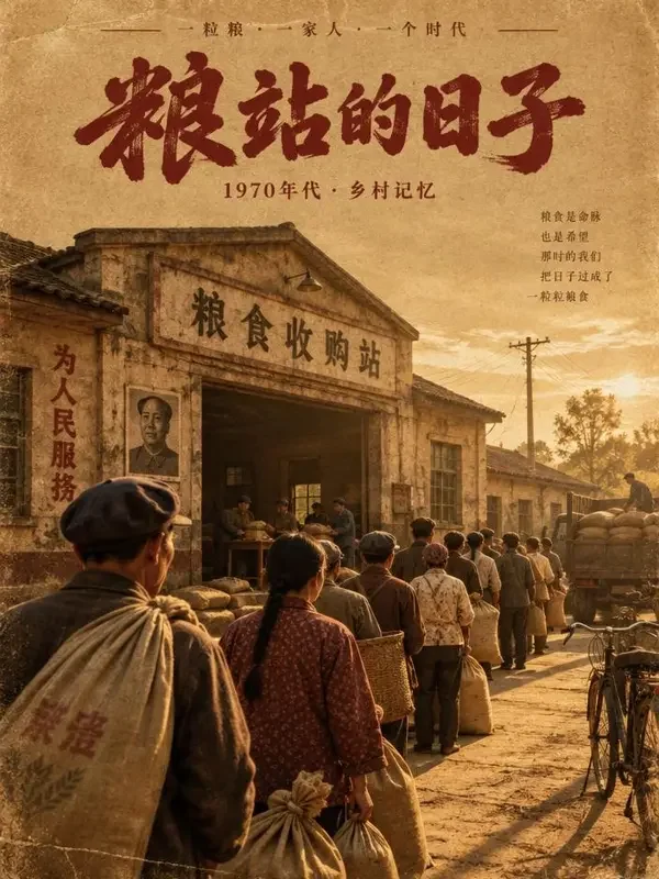 粮站门口的风 - 黄豆短剧网站 年代情感 黄豆短剧网站《粮站门口的风》封面 - 年代情感短剧